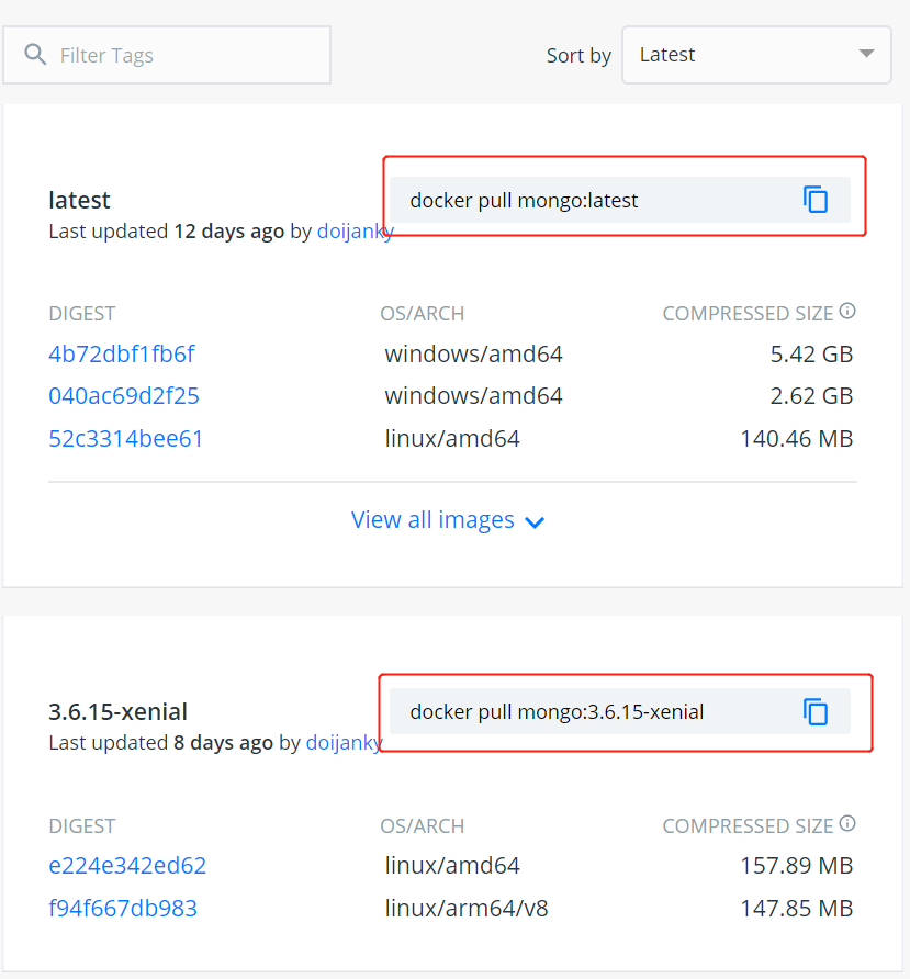 Docker 安装 MongoDB