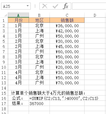 SUMIF 函数