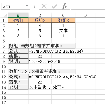 SUMPRODUCT 函数