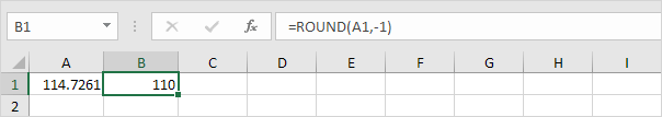 舍入到最接近的10