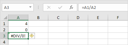 ＃DIV / 0！ 错误