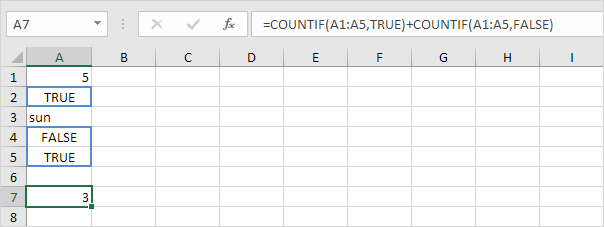 计数TRUE或FALSE