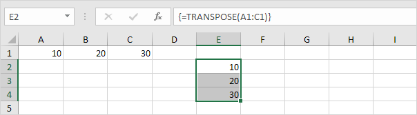 Excel中的转置功能