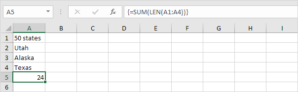 计算单元格范围内的字符