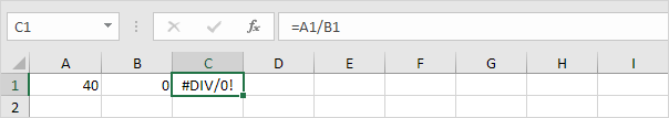 ＃DIV / 0！ 错误