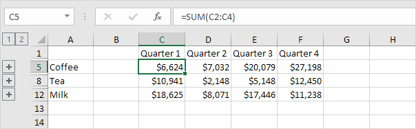 折叠的合并数据