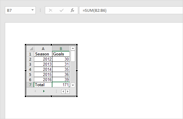 Word中的嵌入式工作表