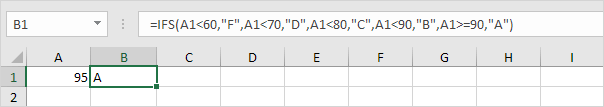 Second Ifs函数，值95