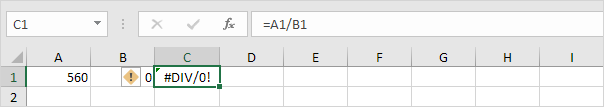 ＃DIV / 0！ 错误