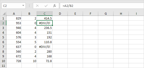 ＃DIV / 0！ 错误