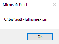 Excel VBA FullName属性结果