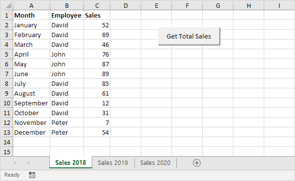 Excel VBA中的销售计算器