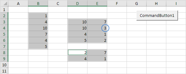 比较Excel VBA中的范围