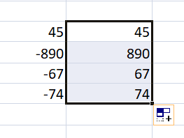 Excel ABS中的绝对函数