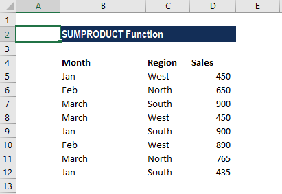 SUMPRODUCT功能