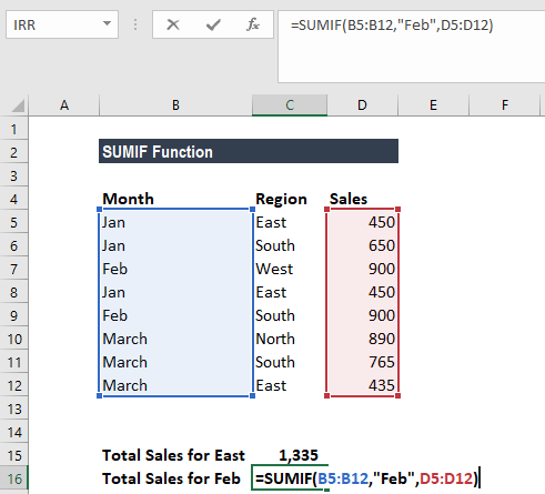 SUMIF函数-示例1b