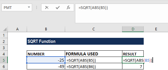 SQRT功能-示例2a