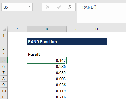 RAND功能