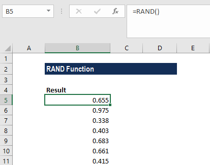 RAND函数-示例