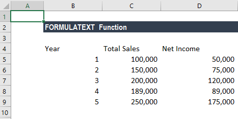 FORMULATEXT函数-示例1