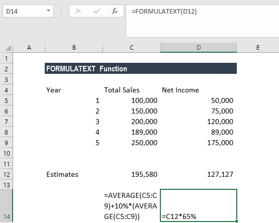 FORMULATEXT函数-示例1b