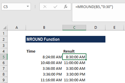 MROUND函数-示例2b