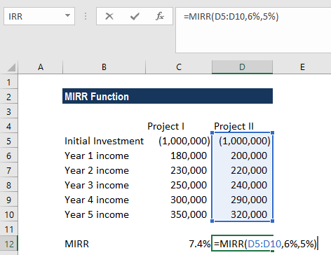 MIRR功能-示例1b