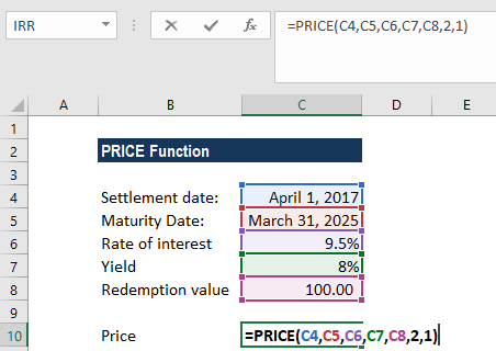 PRICE功能