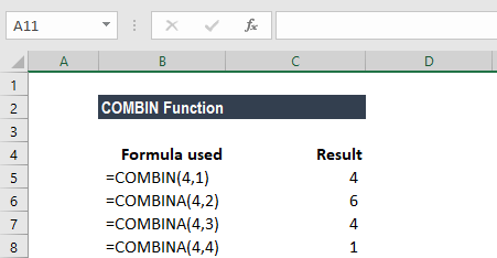 COMBIN功能