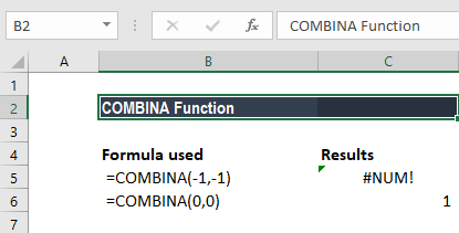COMBINA函数-示例
