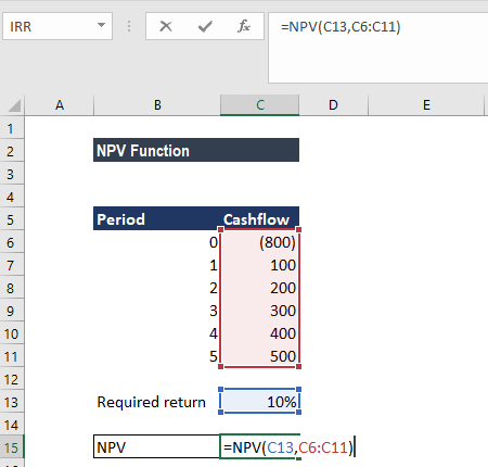 NPV函数-示例1a