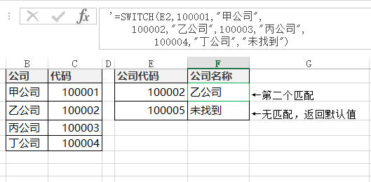 SWITCH 函数