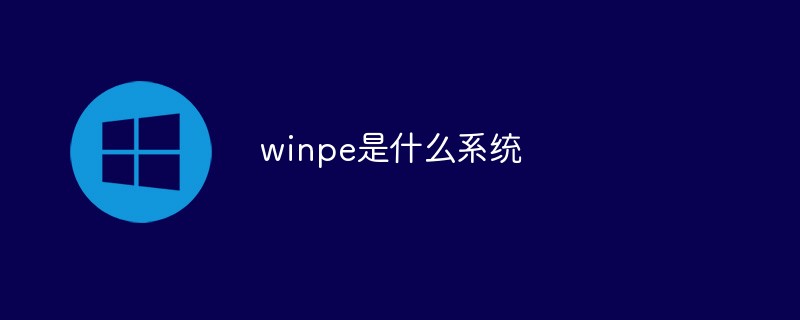 winpe是什么系统-windows运维