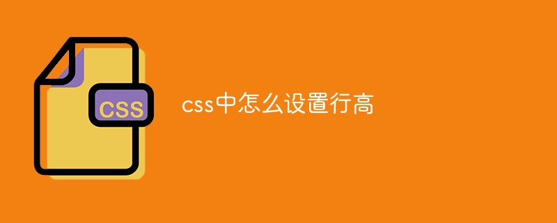 css中怎么设置行高-css教程