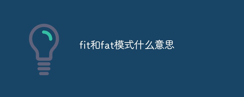 fit和fat模式什么意思-常见问题