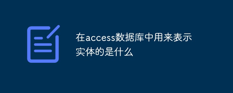 在access数据库中用来表示实体的是什么-SQL