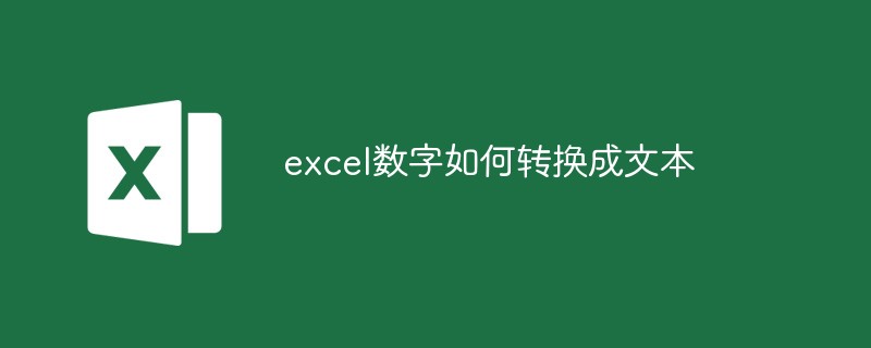 excel数字如何转换成文本-excel