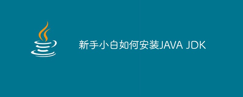 新手小白如何安装JAVA JDK-java教程