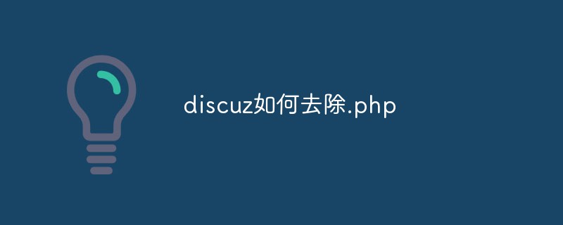 discuz如何去除.php-Discuz