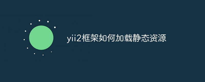 yii2框架如何加载静态资源