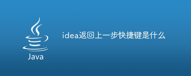 idea返回上一步快捷键是什么-Java基础