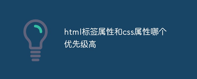 html标签属性和css属性哪个优先级高