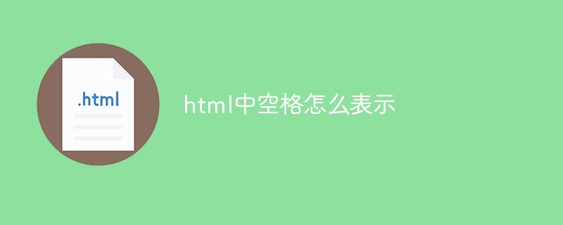 html中空格怎么表示