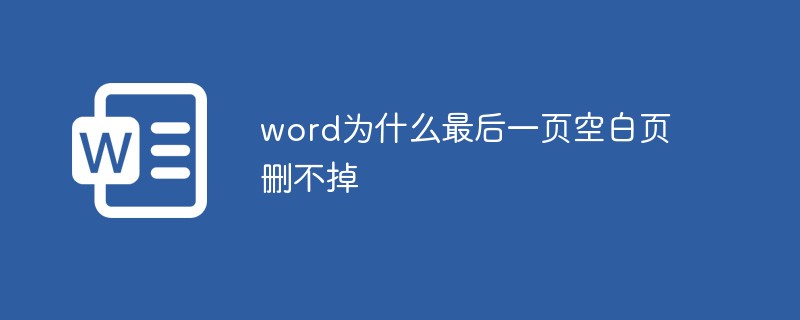 word为什么最后一页空白页删不掉