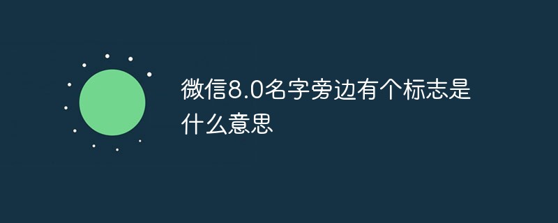 微信8.0名字旁边有个标志是什么意思