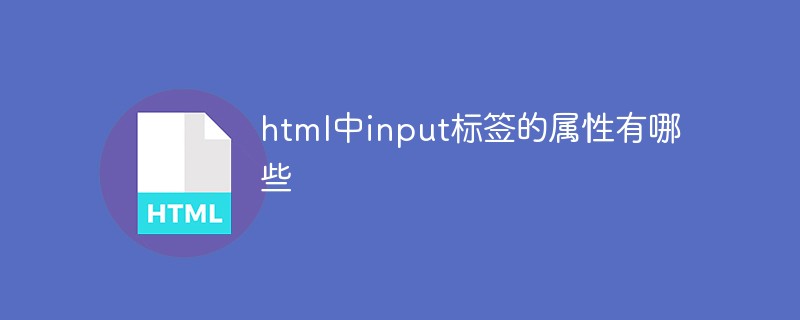 html中input标签的属性有哪些