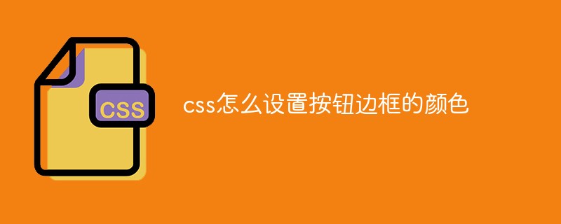 css怎么设置按钮边框的颜色