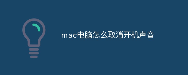 mac电脑怎么取消开机声音