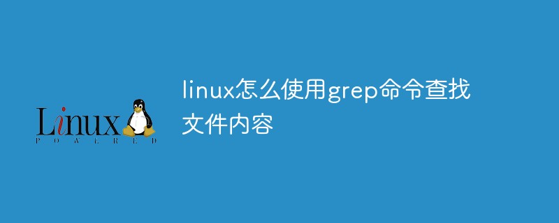 linux怎么使用grep命令查找文件内容