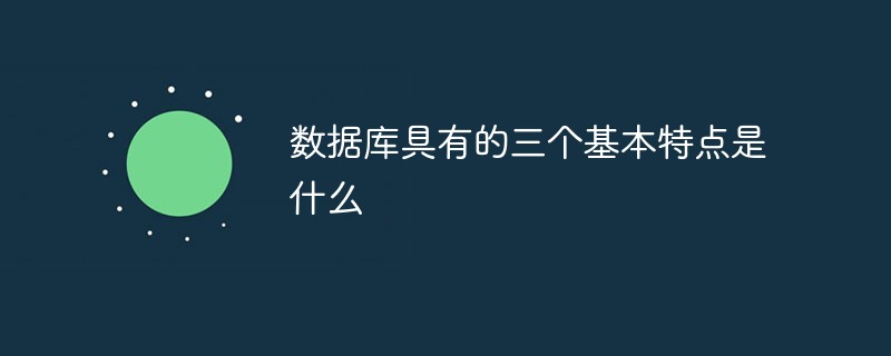 数据库具有的三个基本特点是什么